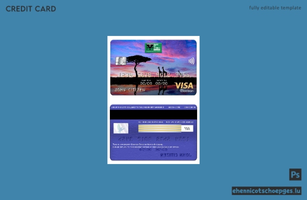 Uganda Bank of Africa Visa Electron Beispielvorschau